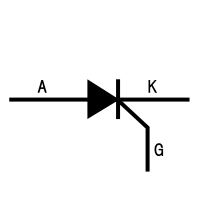 SCRの回路図記号